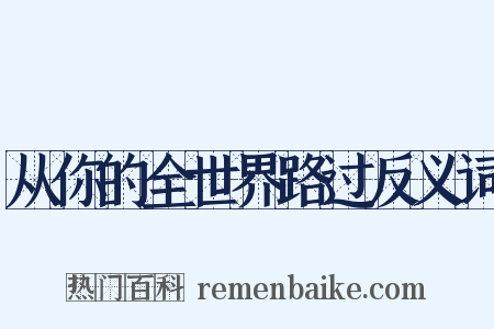 从你的全世界路过反义词是什么意思的图片